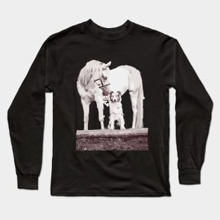 Horse, dog, horse lover, dog lover Long Sleeve T-Shirt